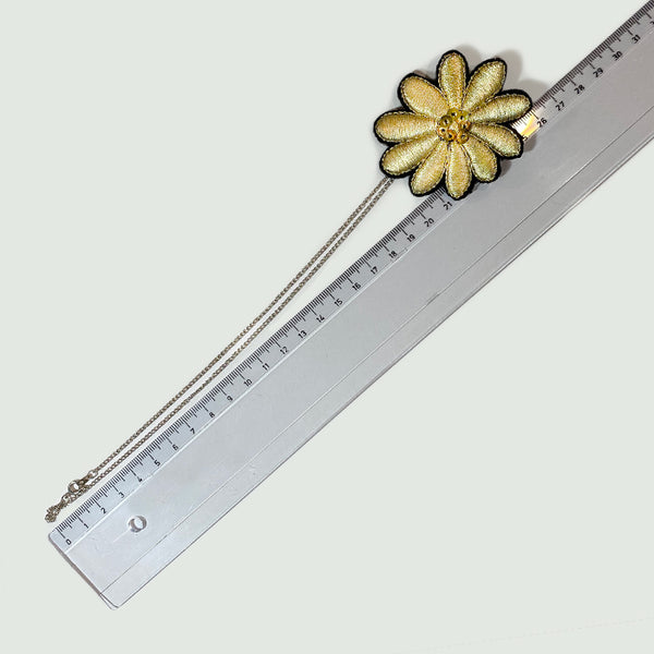 Zlatovez 10-Petal Flower Brooch Necklace (Ogrlica Broš Zlatovez)